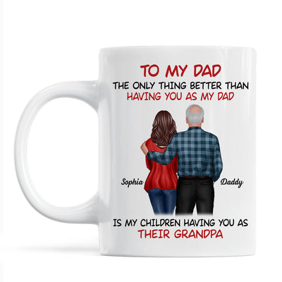 To My Dad From Daughter Happy Father‘s Day Personalized Mug