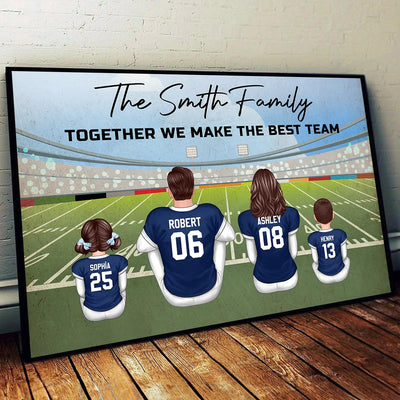 American Football Family Personalized Poster, Unique and Meaningful Family Gift For Your Loved Ones