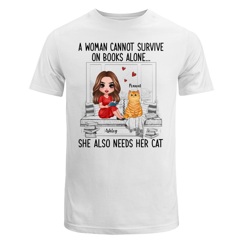 Reading Books Girl And Cats Window Personalized Shirt