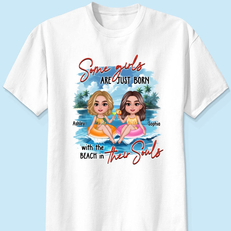 Summer Besties Chillin' On Beach Personalized Shirt