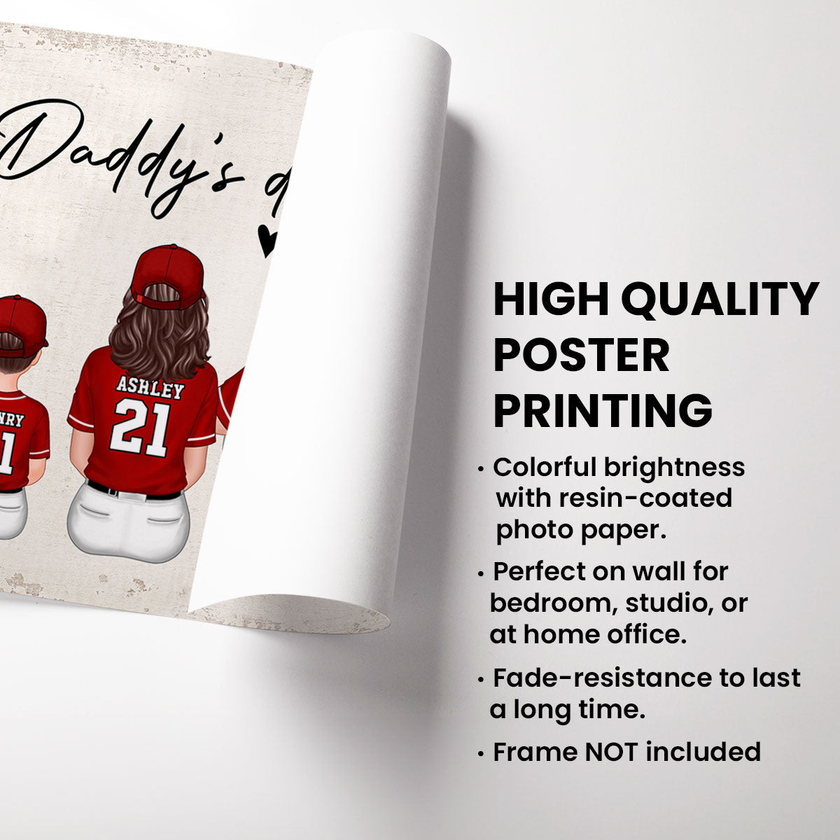 Family Team Baseball Personalized Poster, Canada Day Gift For Him, Gift For Husband, Gift For Family
