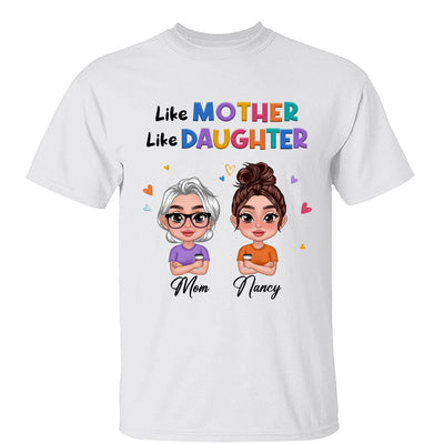 Like Mother Like Daughter Colorful Pattern Doll Women Thick Lips Personalized Shirt