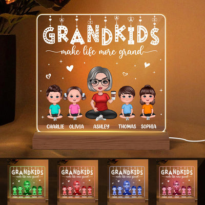 Grandkids Make Life Grand Personalized Custom Shape LED