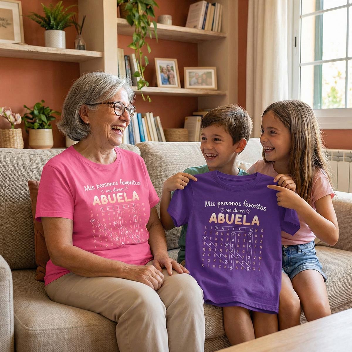 My Favorite People Call Me Abuela Word Search Puzzle - Personalized Shirt - Mother's Day Gift for Spanish Grandma