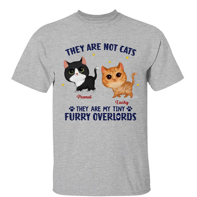 They Are My Tiny Furry Overlords Watercolor Cute Walking Cats Personalized Shirt