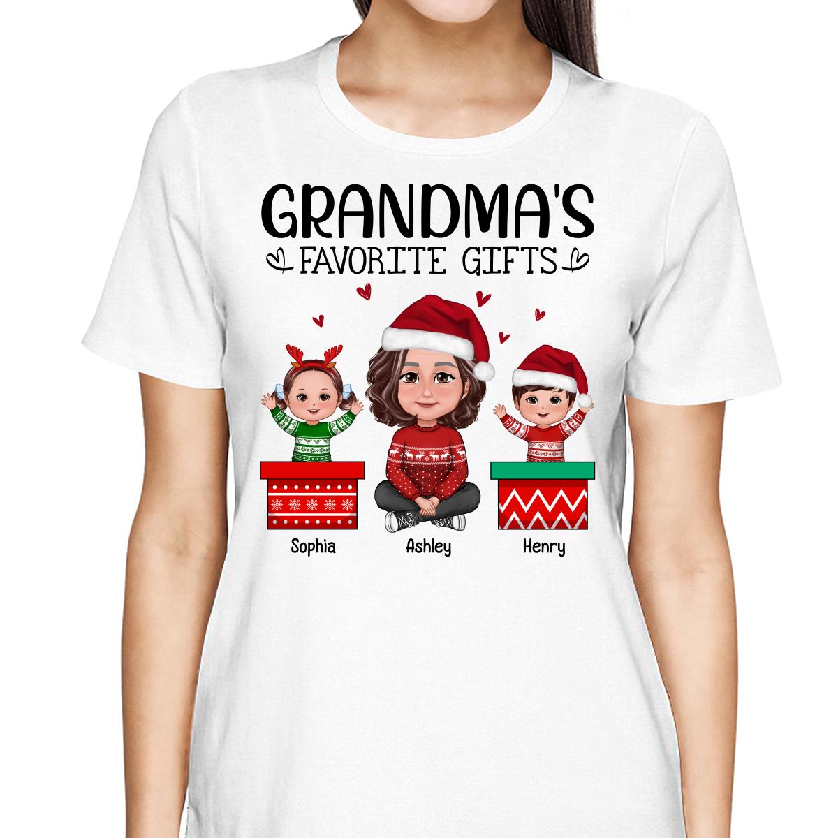 Grandma Favorite Gifts Happy Doll Kids In Personalized Shirt