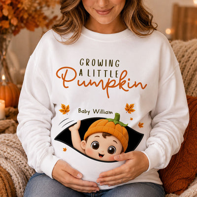 Trending Baby Pumpkin - Personalized Shirt - Fall Season Gift For Wife, Daughter - Pregnancy Announcement