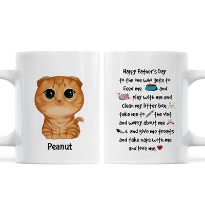 Watercolor Cute Cats Happy Father‘ Day Cat Things Personalized Mug