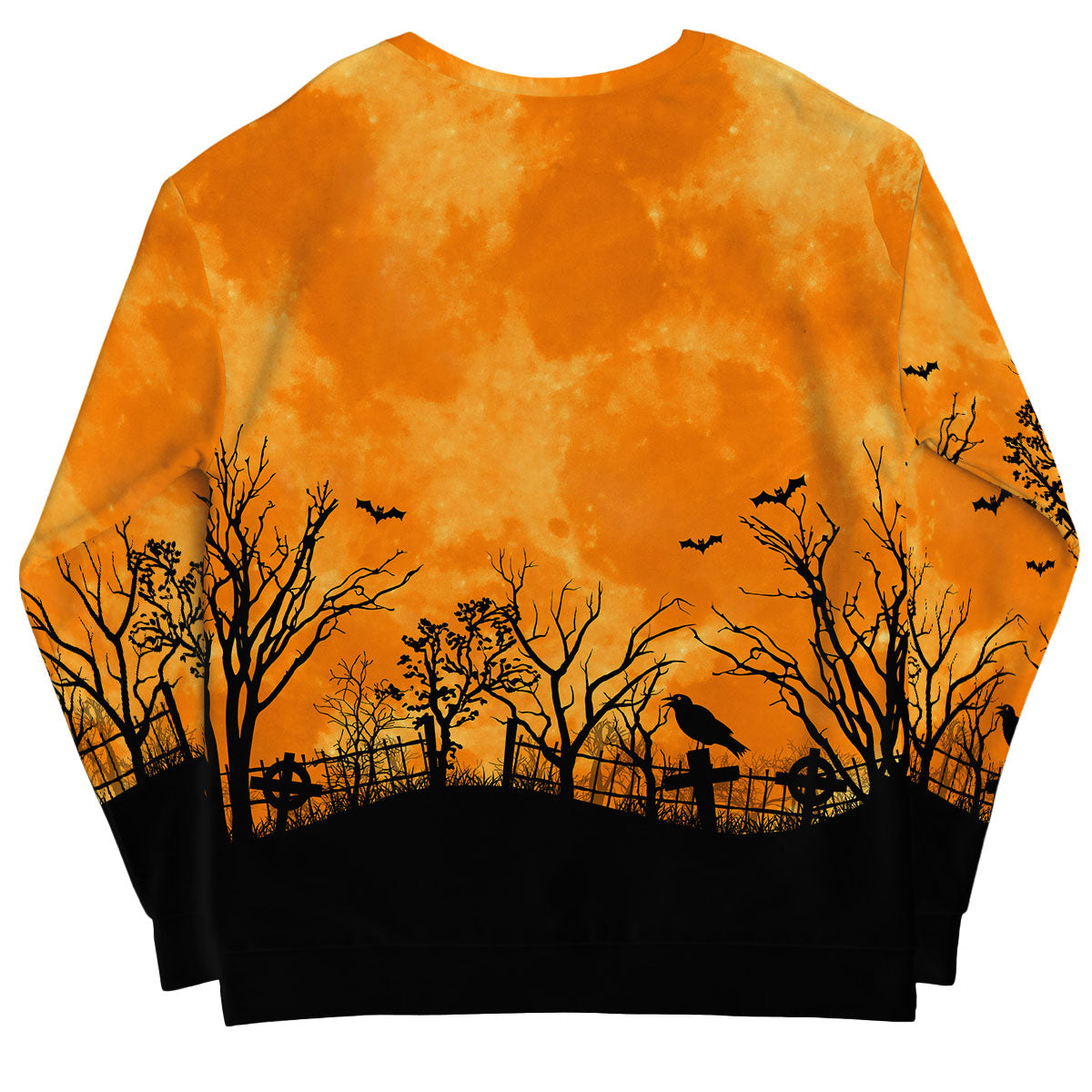 Grandma Mom Little Monsters Halloween Moon Light Bat Tree Personalized 3D Sweat Shirt, Purrfect Costume for Grandma