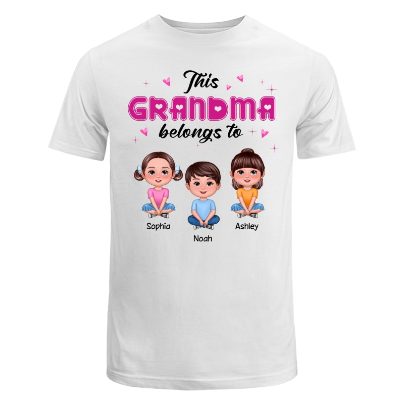 This Grandma Mom Belongs To Pretty Doll Kids Personalized Shirt