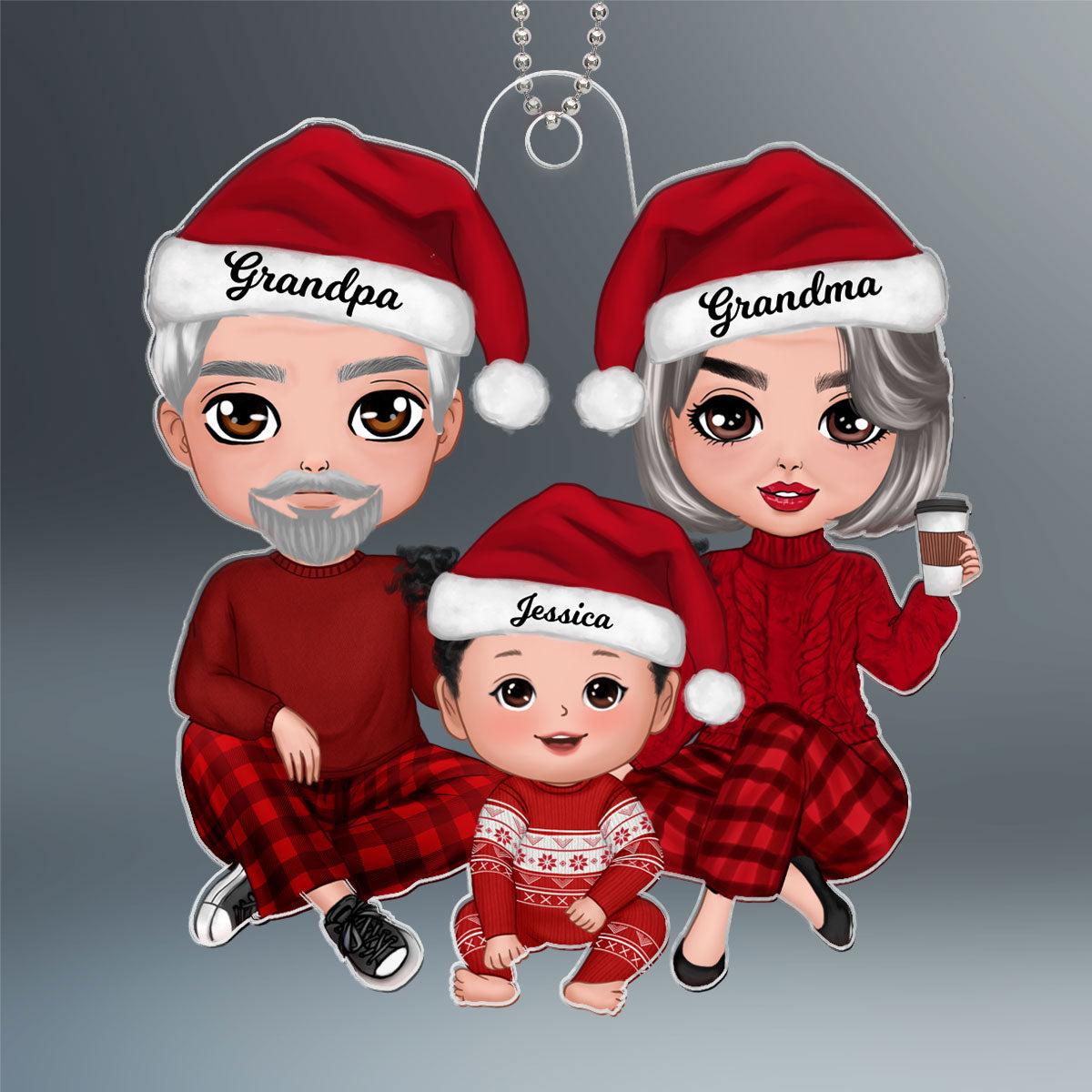 Doll Baby's First Christmas Acrylic Ornament - Personalized Gift For Grandma, Grandpa