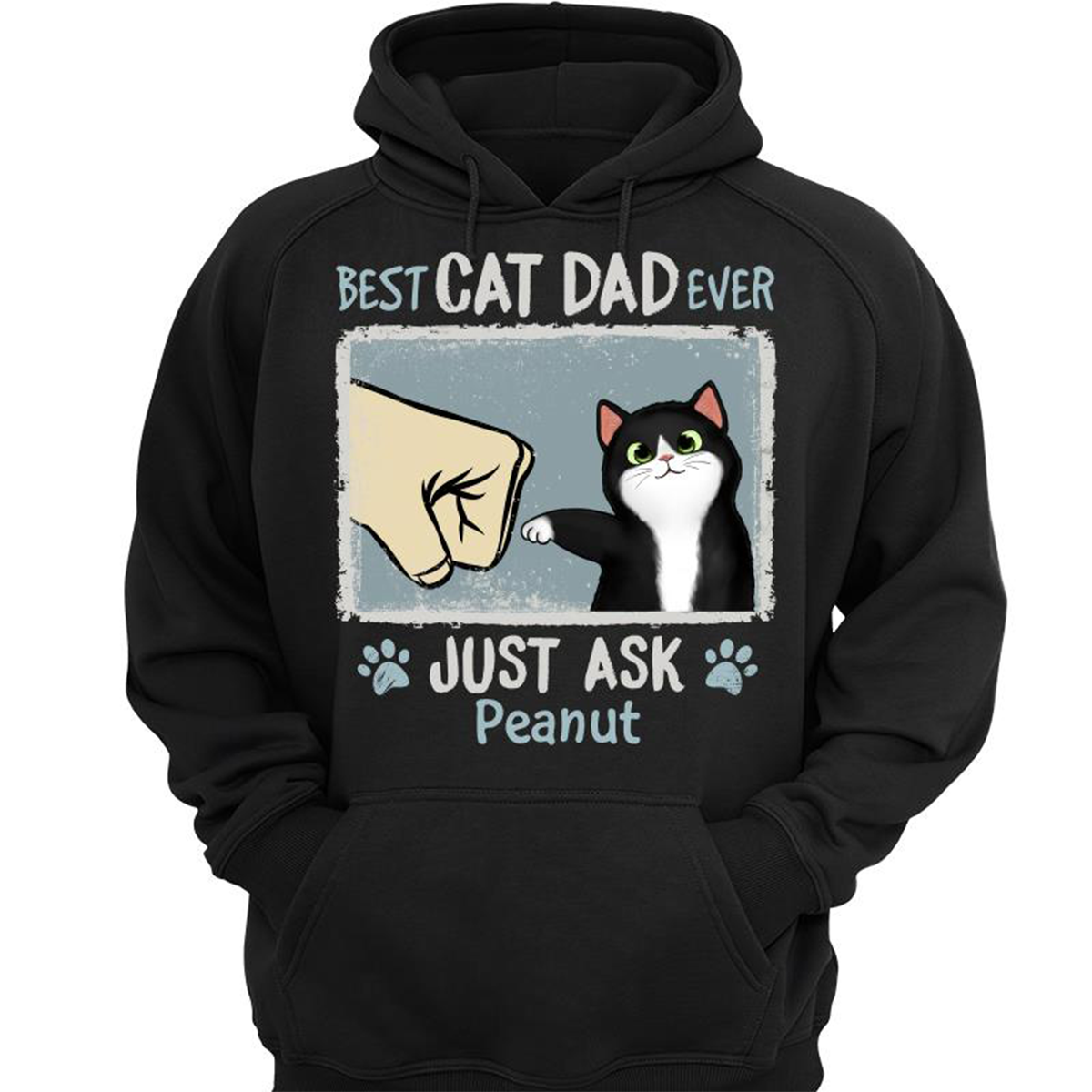 Best Cat Dad Mom Ever Drizzle Color Frame Fluffy Cat Personalized Shirt
