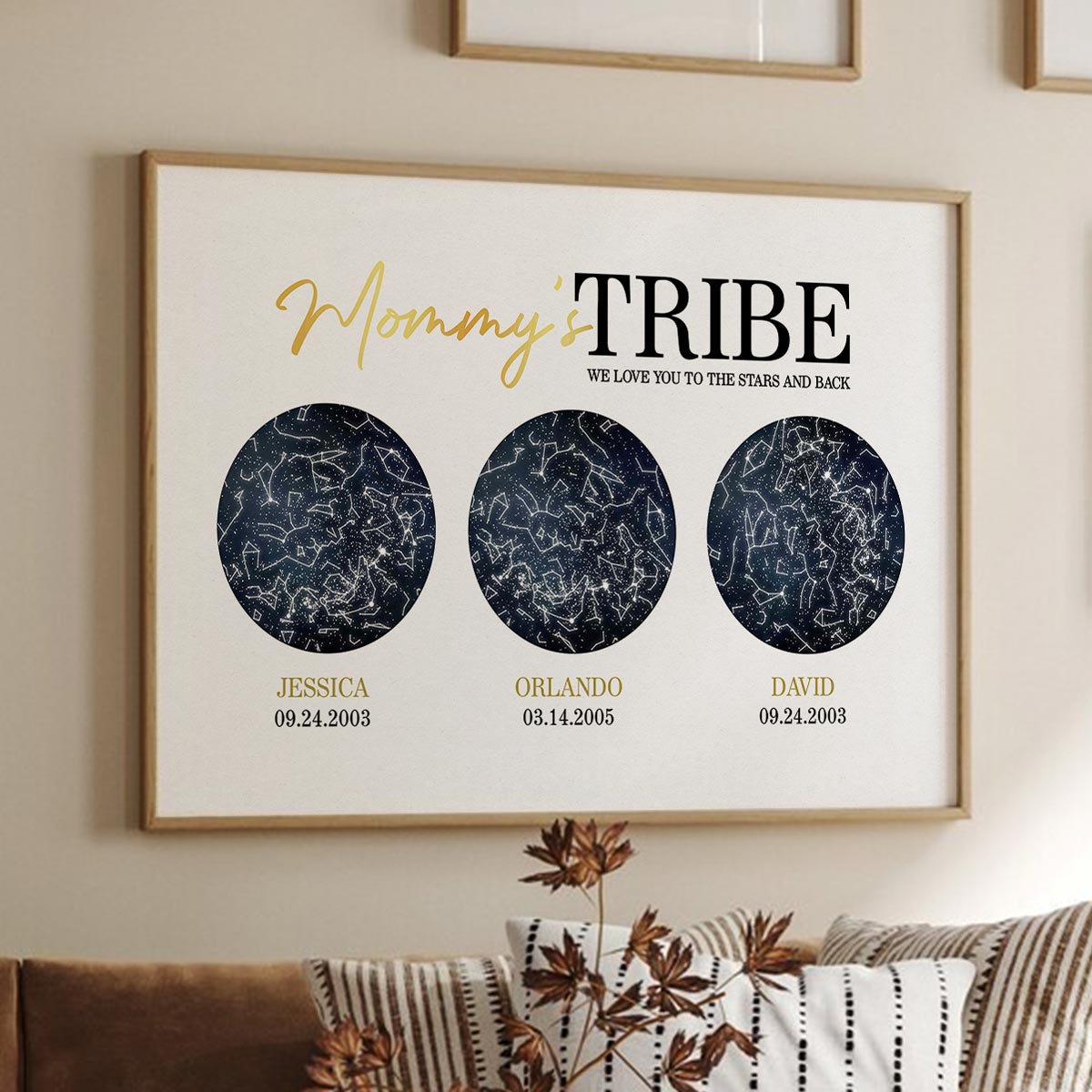 The Night Your Children Were Born Custom Star Map Personalized Poster, Perfect Gift Birthday Gift For Mom