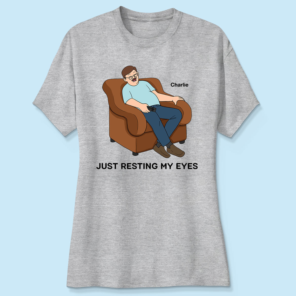 Just Resting My Eyes Dad Grandpa Asleep Funny Father‘s Day Gift Personalized Shirt