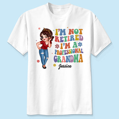 Professional Grandma Vintage Stylish Design Personalized Shirt, Retirement Gift For Grandma