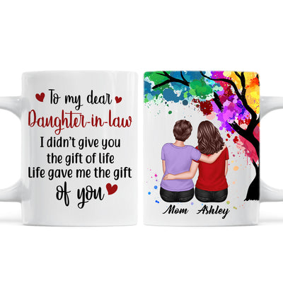 To My Daughter-In-Law Under Watercolor Tree Personalized Mug