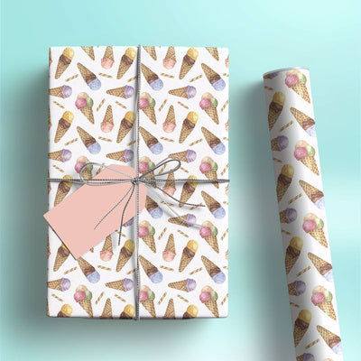 Ice Cream Cones Gift Wrapping Paper