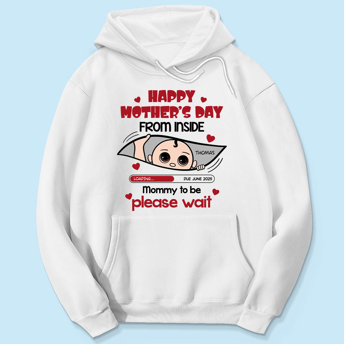 Mommy To Be Please Wait, Baby From The Inside Pregnancy Reveal Shirt, Gift For Expecting Moms