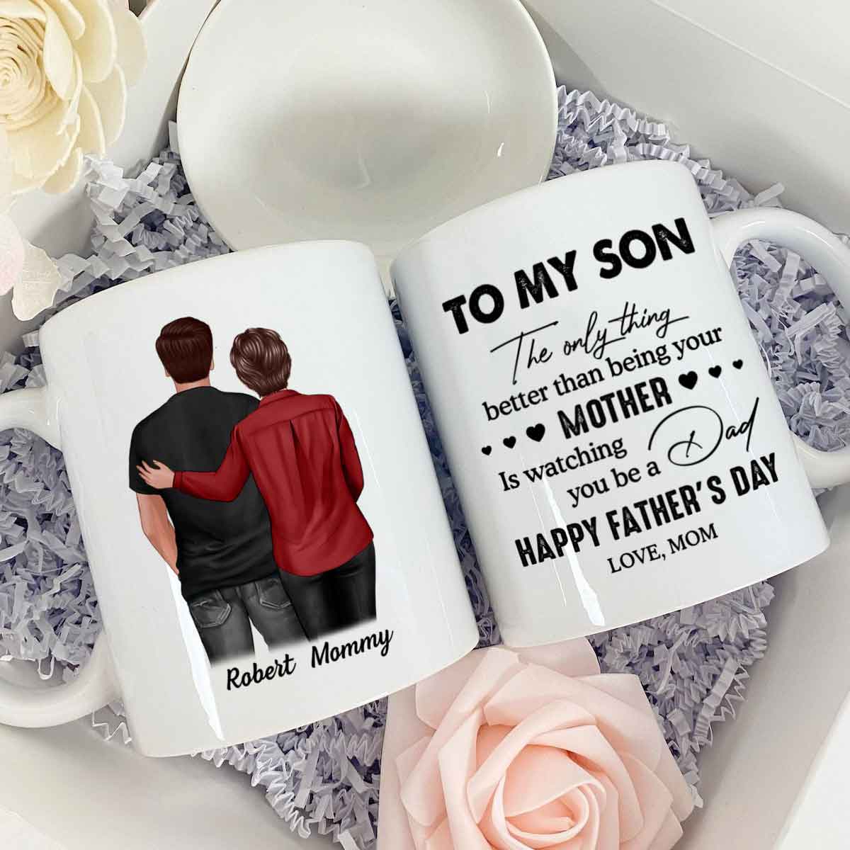 To My Son From Mom Personalized Mug, Father‘s Day Gift For Son