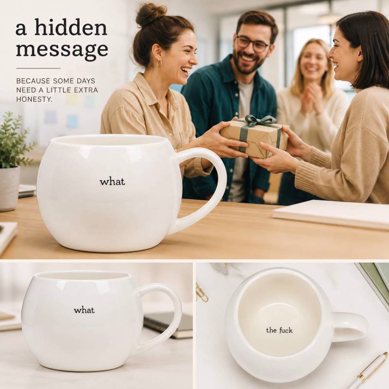 Funny What's The Mug - Funny Gift For Colleagues, Coworkers, Best Friends, Family