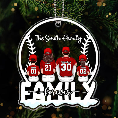 Baseball Family Team Personalized Christmas Acrylic Ornament