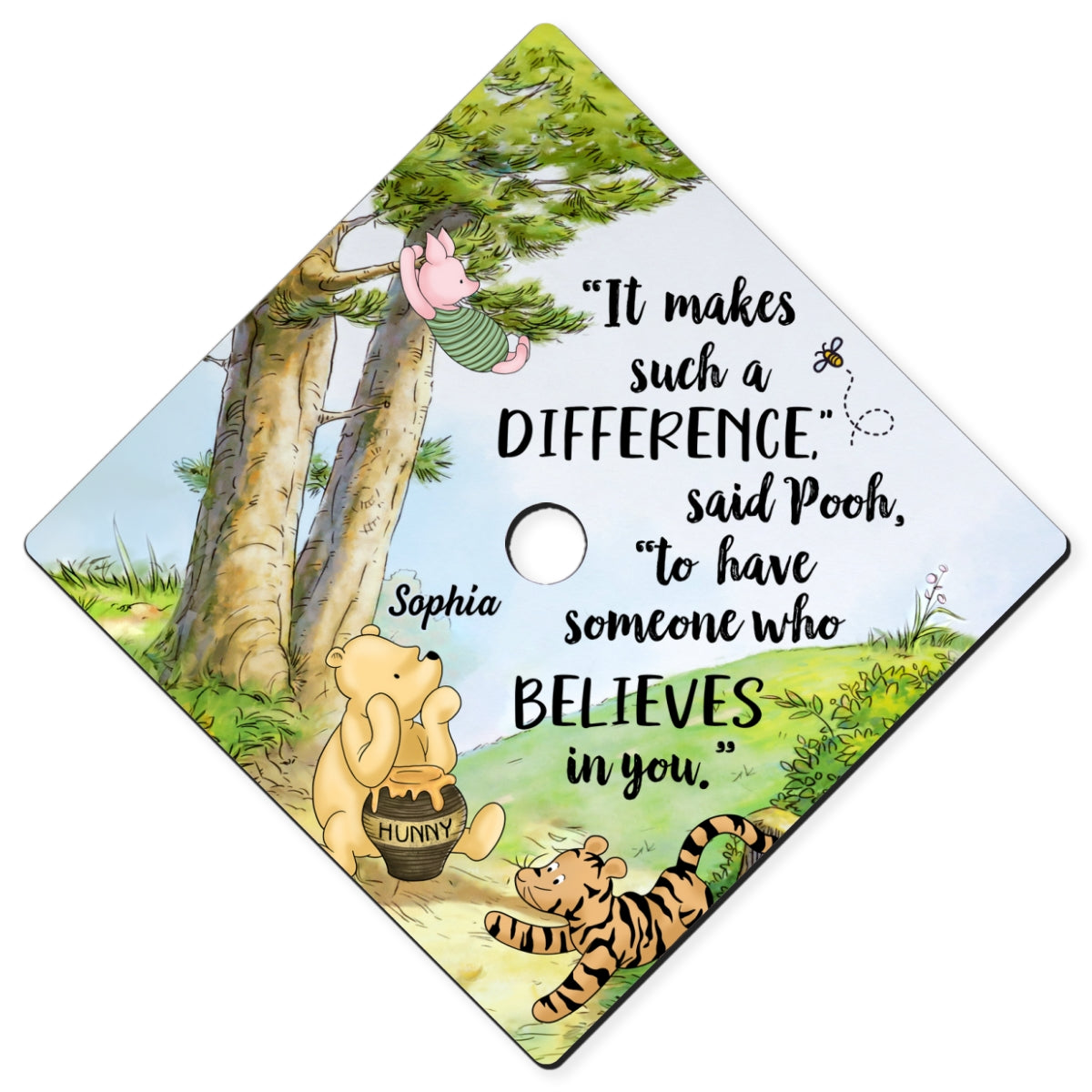 Hunny Bear It Make Such Different To Have Someone Believes In You Grad Gift Graduation Cap Topper