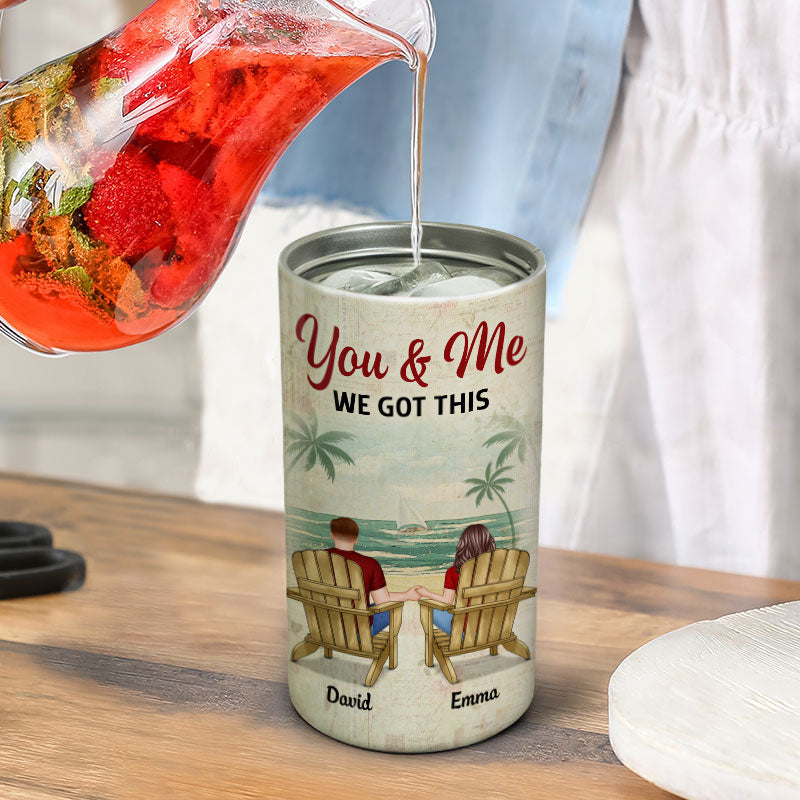 Couple We Got This Gift For Him Gift For Her Multi Use Tumbler Personalized 4 In 1 Can Cooler