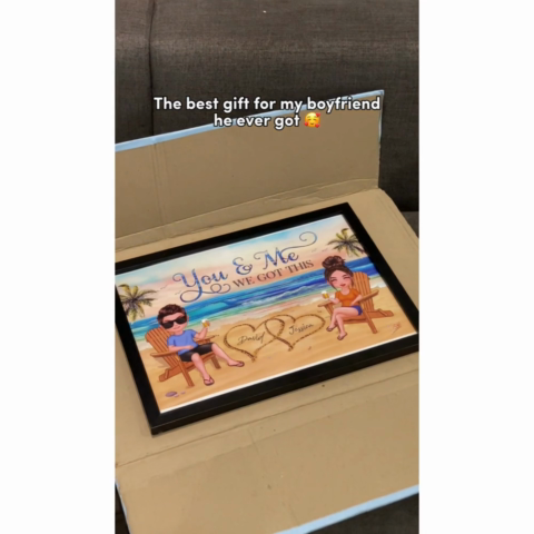 You Me We Got This Summer Doll Couple On Beach Personalized Horizontal Poster, The Perfect Personalized Anniversary Gift For Him, For Her