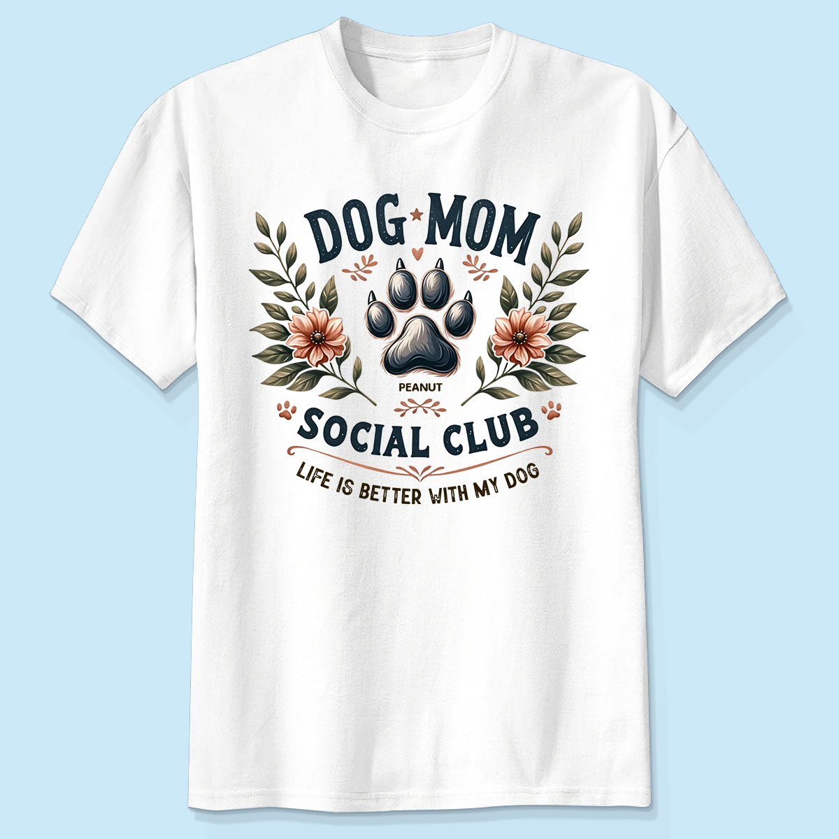 Dog Mom Social Club Personalized Shirt, Trendy Gift for Dog Moms