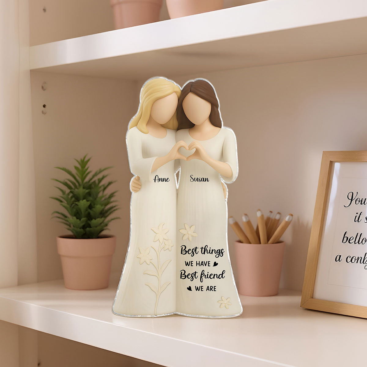 Soul Sister Friendship Personalized Acrylic Block, Gifts for Best Friend, Bestie Birthday Gift