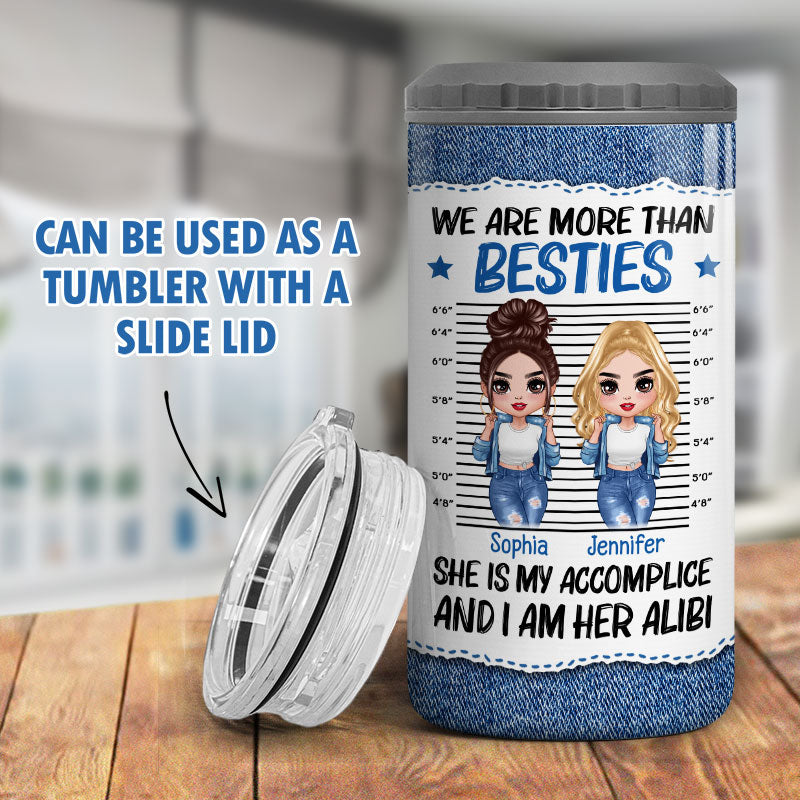 Cool Doll Besties Accomplice Alibi Personalized 4 In 1 Can Cooler