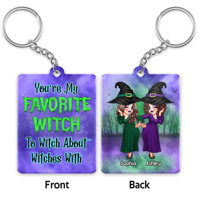 Halloween Sassy Besties Gift For Best Friends Personalized Acrylic Keychain