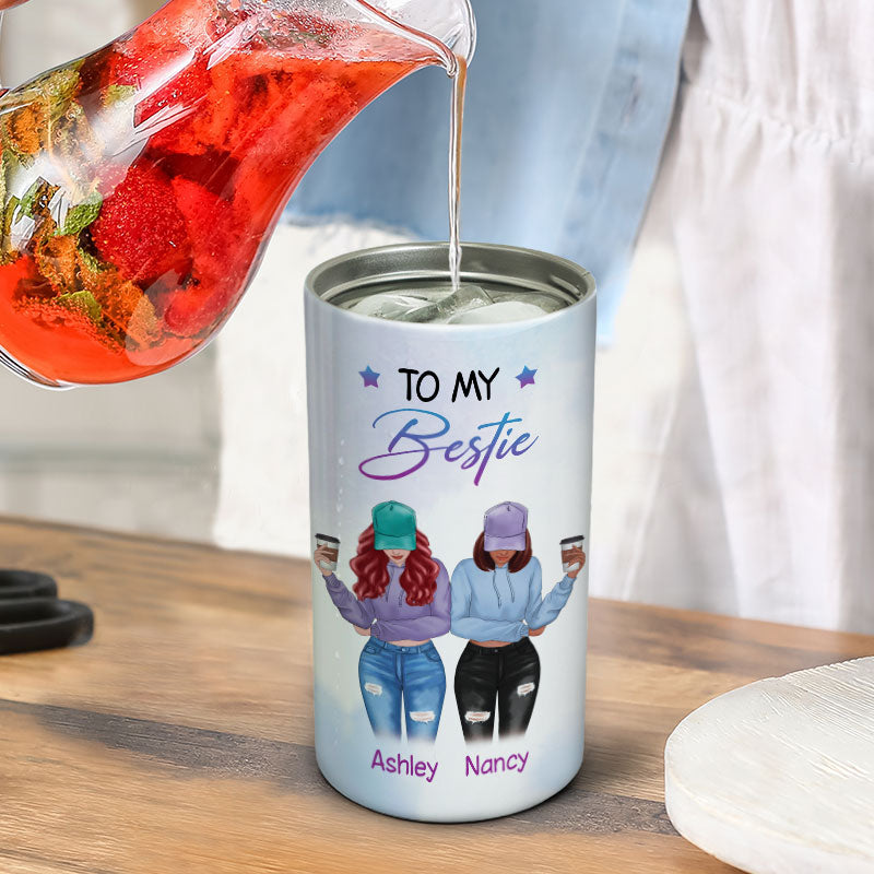 Modern Girls To My Bestie Gift For Besties Personalized 4 In 1 Can Cooler