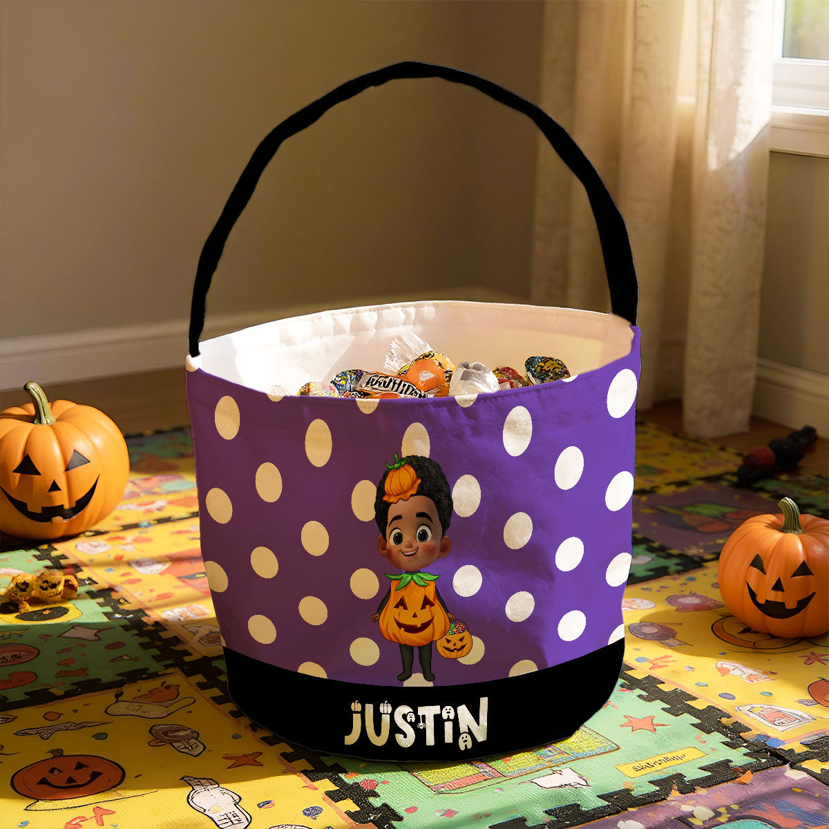 Cute 3D Halloween Cartoon Kids Personalized Trick or Treat Basket