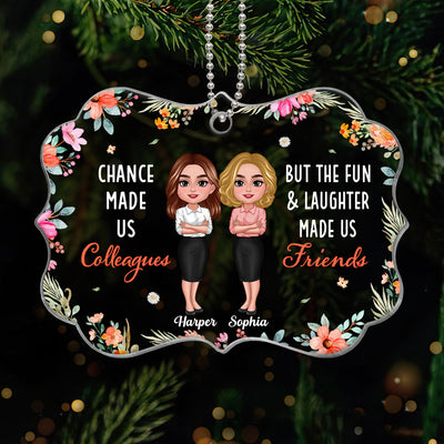 Chance Made Us Colleagues Personalized Acrylic Ornament, Christmas Gift For Colleagues, Coworkers, Nurses, Police