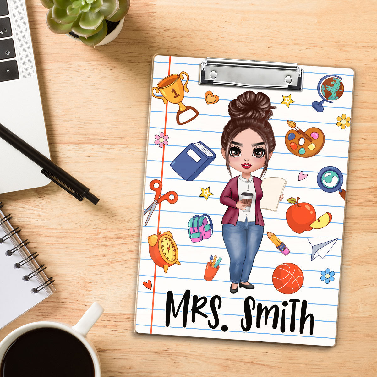 Teacher School Things Personalized Clipboard, Gift For Teacher, Appreciation Gift, Back To School Gift