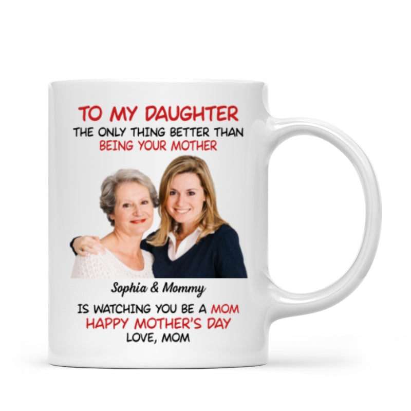 To My Daughter Photo Insert Happy Mother‘s Day Personalized Mug