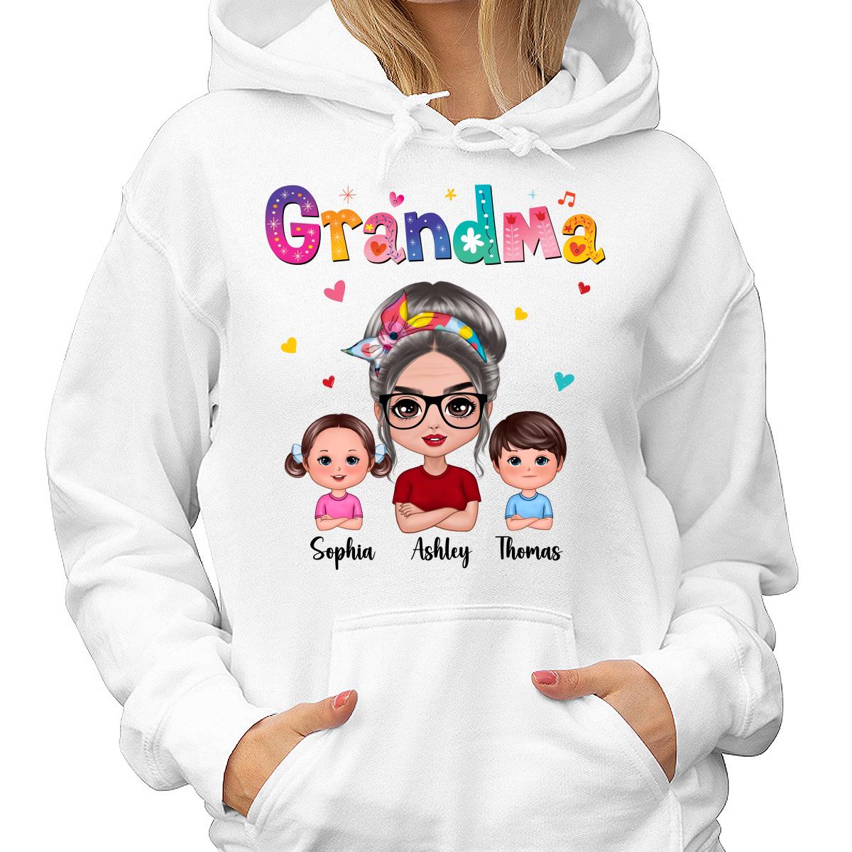 Colorful Grandma Nickname Doll Woman & Kids Personalized Shirt