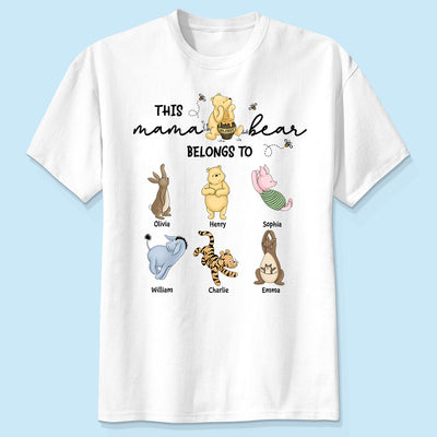 This Mama Bear Belongs To Cute Characters Personalized Shirt, Mother‘s Day Gift For Mom Grandma