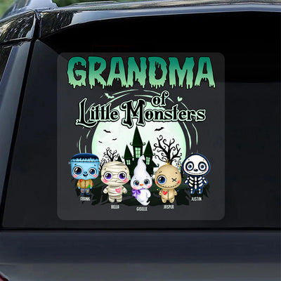 Grandma Of These Little Monsters Personalized Decal, Halloween Decor