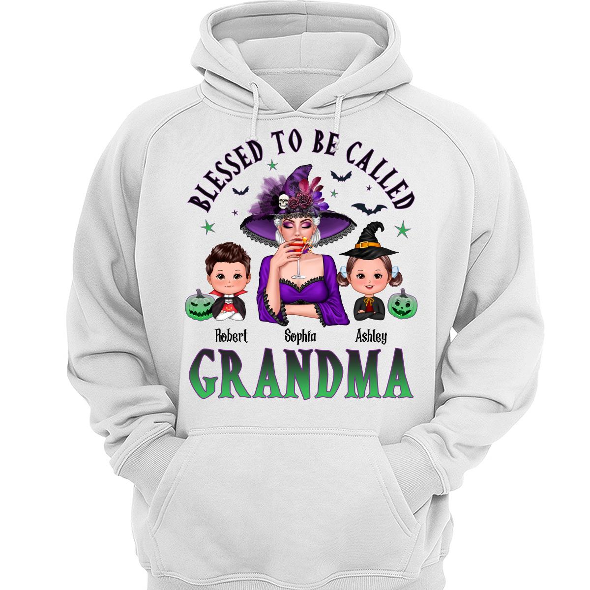 Blessed To Be Called Grandma Mom Halloween Personalized Shirt