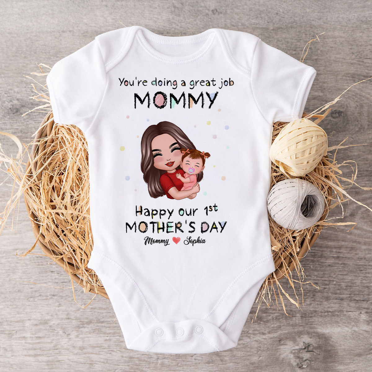 You're Doing Great Job Mommy Daddy Personalized Baby Onesie Baby Shirt