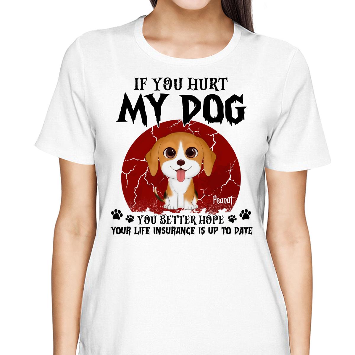 Halloween If You Hurt My Watercolor Cute Dogs Personalized Shirt
