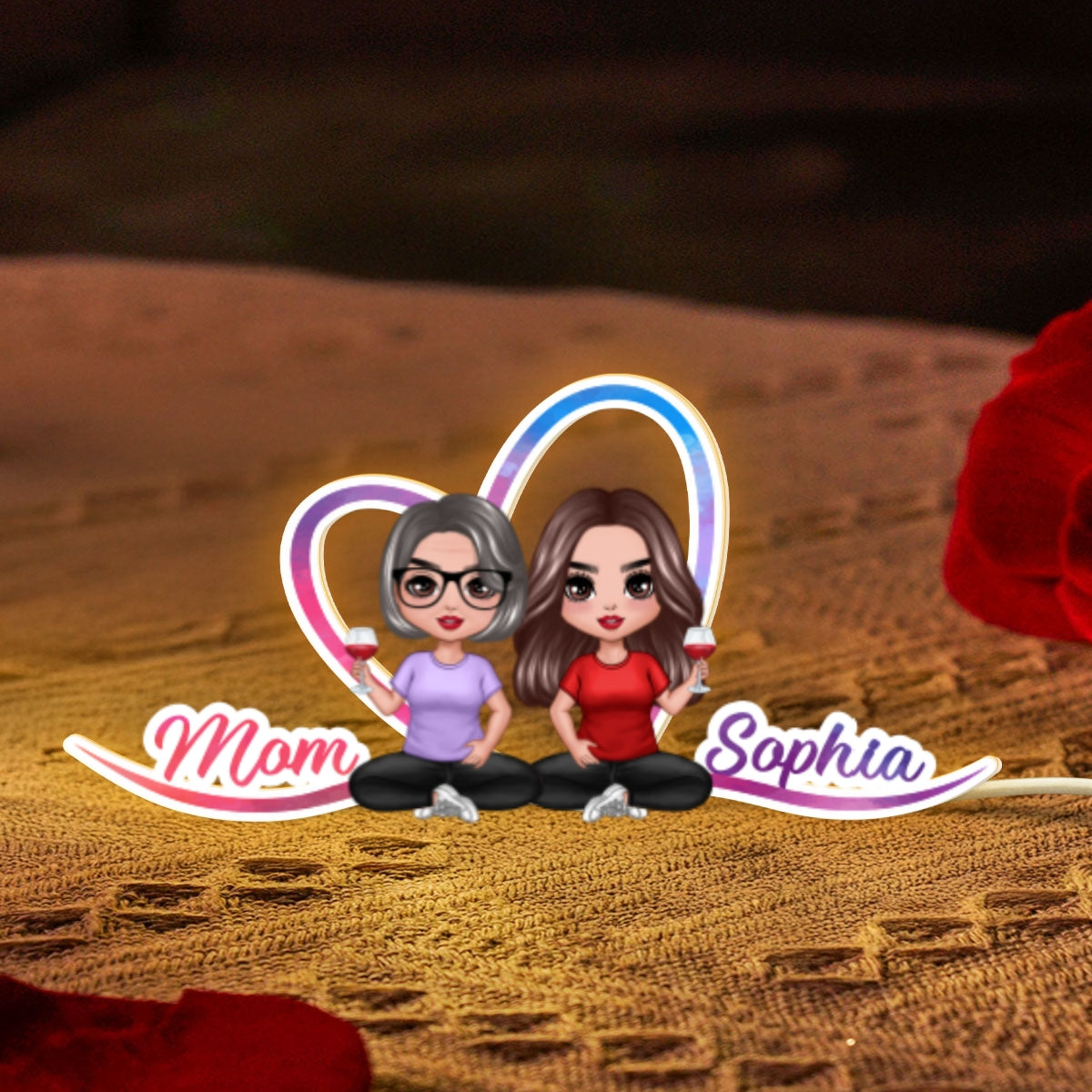 Like Mother Like Daughter Personalized Light Box, Heartfelt Gift For Mom, Daughter