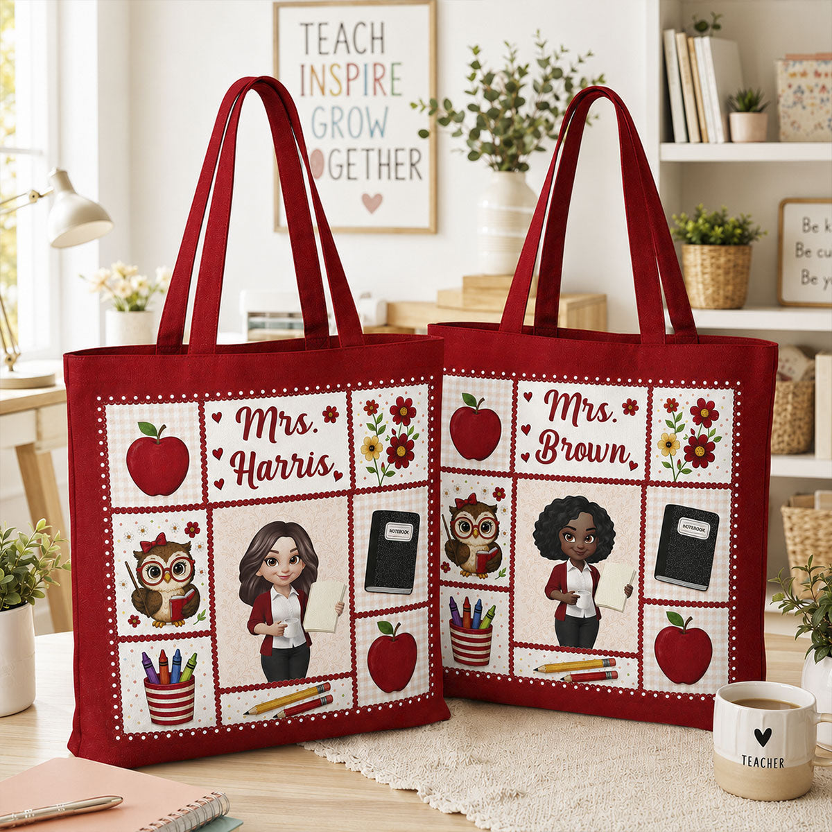 Amazing Teacher - Personalized Tote Bag - Back To School Gift For Teachers, Besties