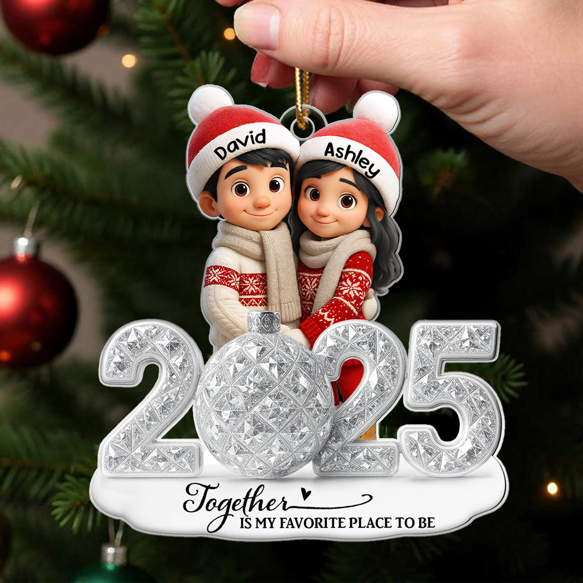 Couple We Got This 3D Crystal Effect - Personalized Acrylic Ornament - Christmas Gift for him, Gift for her