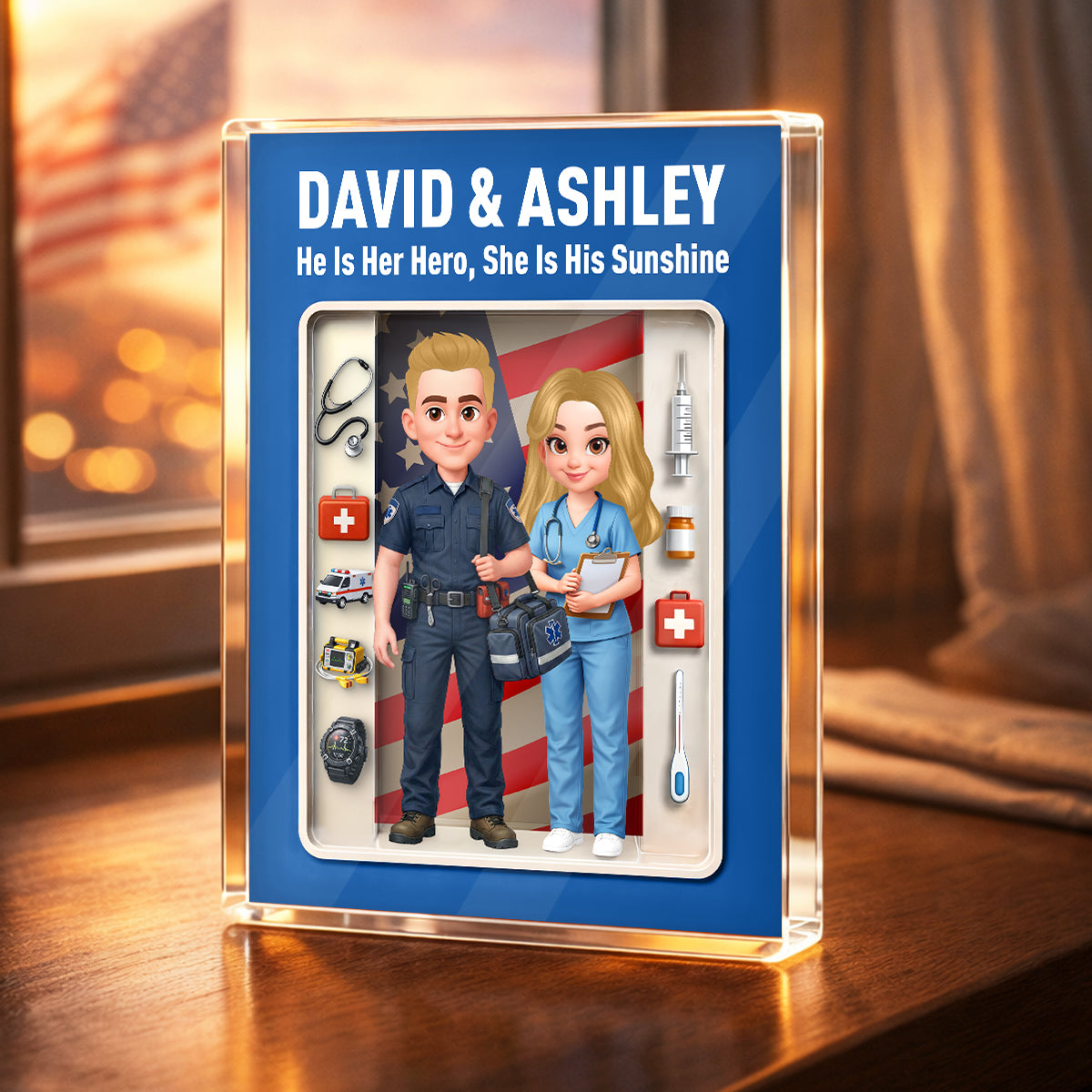 Custom Career "Action Figure" Style Acrylic Block Plaque - Heartfelt Gift for Him, for Her