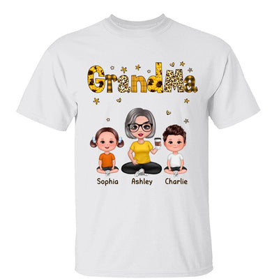 Doll Grandma Grankids Yellow Pattern Personalized Shirt