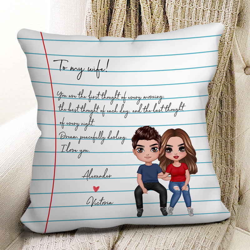 Couple Love Letter Valentine‘s Day Gift Personalized Pillow