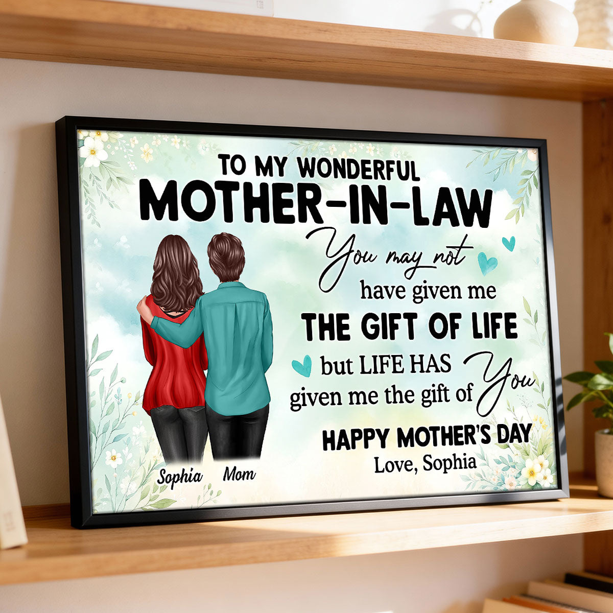 To My Mother-In-Law Happy Mother's Day - Personalized Poster - Heartwarming Mother's Day Gift For Mother-In-Law